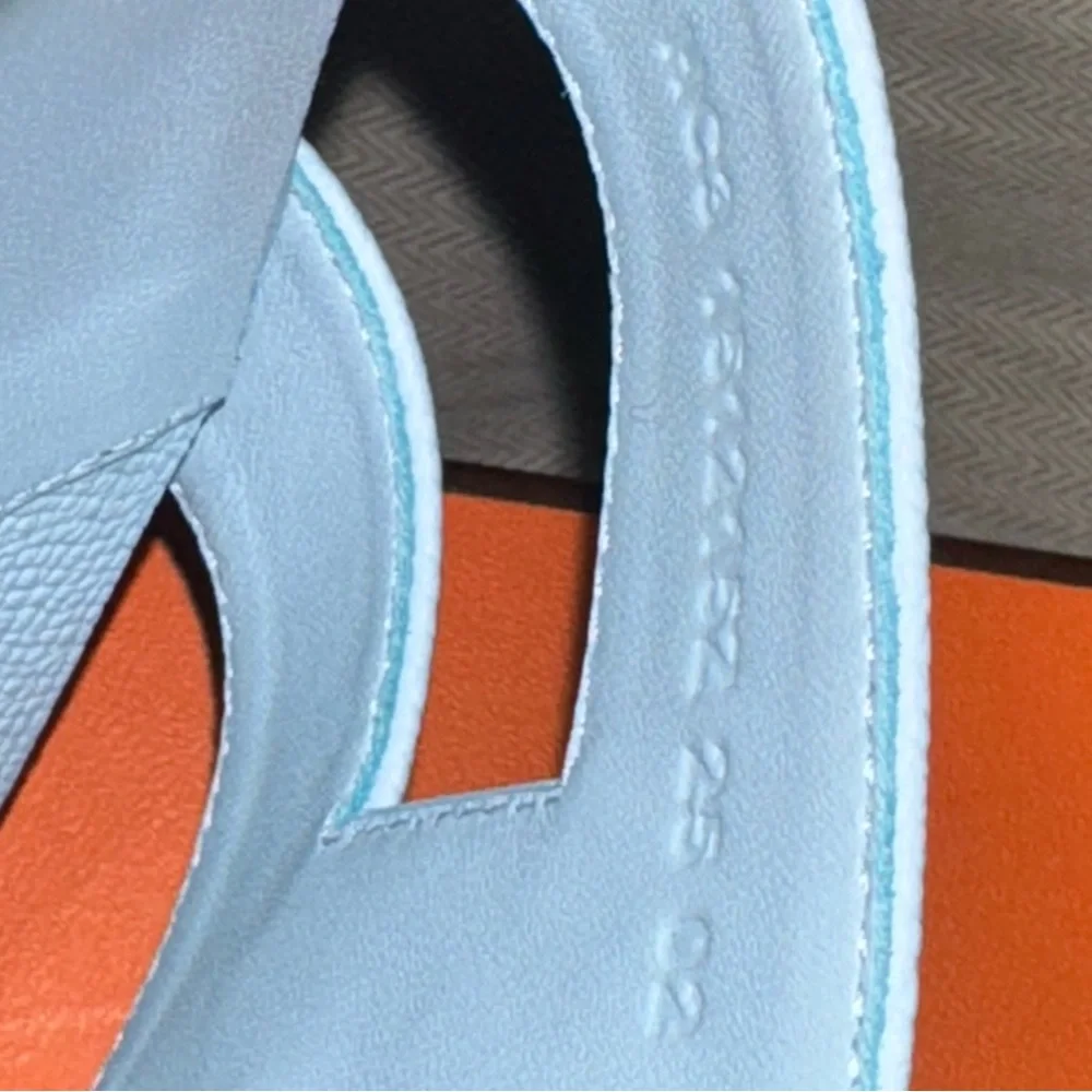 Hermes oasis light blue epsom sandals 38.5 - Picture 5 of 6